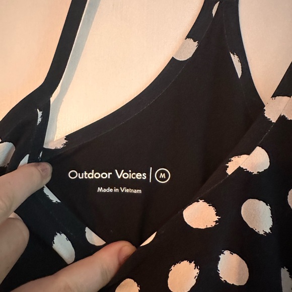 Outdoor Voices Black and White Polka Dot Dress - Picture 3 of 5